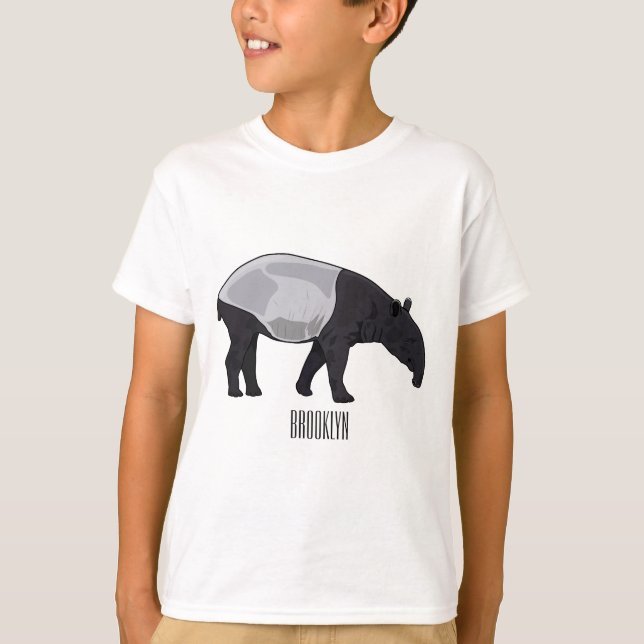 Camiseta Ilustracion personalizado Tapir (Anverso)