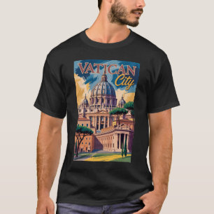 Camiseta Ilustración pictórica de la Ciudad del Vaticano Ar