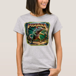 Camiseta Ilustracion Piguana Combo Creature Funny