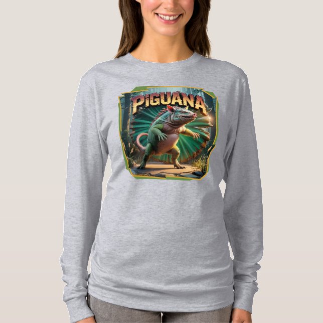 Camiseta Ilustracion Piguana Combo Creature Funny (Anverso)
