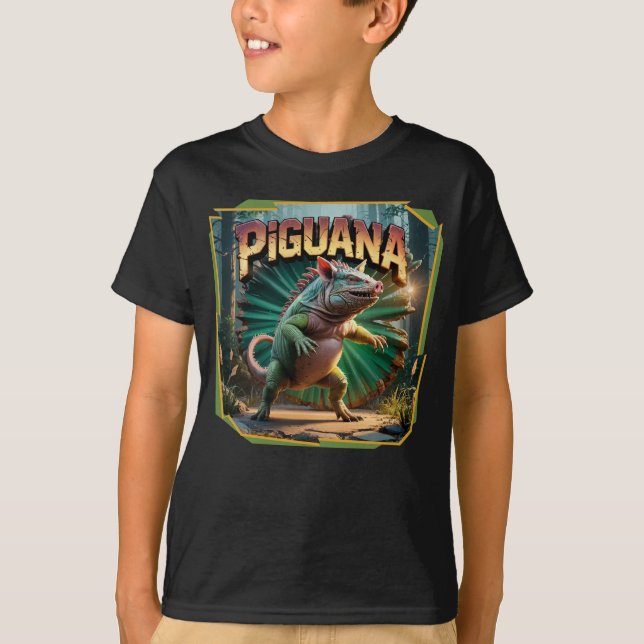 Camiseta Ilustracion Piguana Combo Creature Funny (Anverso)