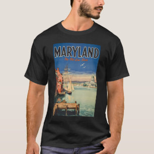 Camiseta Ilustración pintoresca de viaje por Annapolis Mary