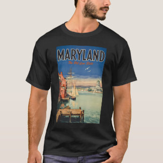 Camiseta Ilustración pintoresca de viaje por Annapolis Mary