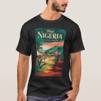 Ilustración Pintoresca de Viaje Vintage Nigeria