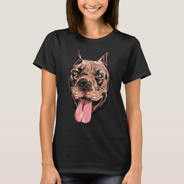 Camiseta Ilustracion Pit Bull (Anverso)