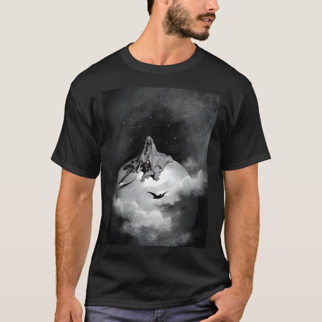 Camiseta Ilustracion Poe Raven por Gustave Dore (Anverso)