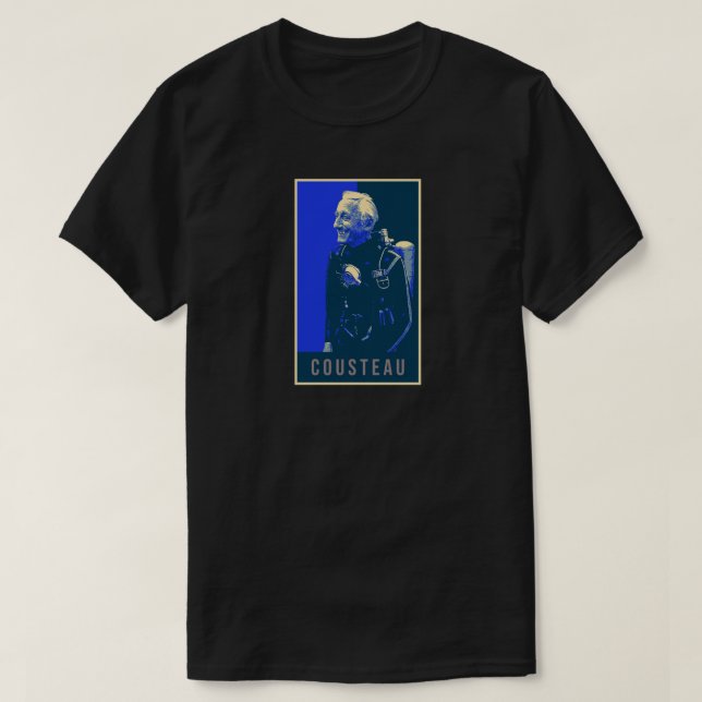 Camiseta Ilustracion Pop Art Cousteau Classic T-Shirt.png (Diseño del anverso)