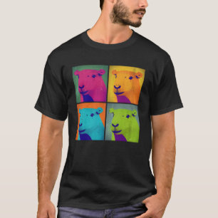 Camiseta Ilustracion pop capibara Mujeres animales colorida