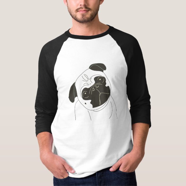 Camiseta Ilustracion Pug (Anverso)