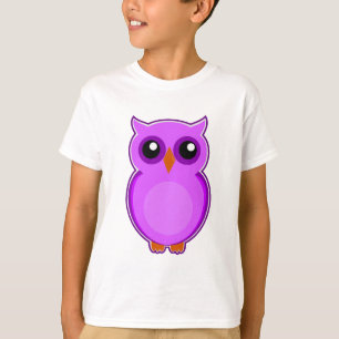 Camiseta Ilustracion púrpura lindo de la animación del b