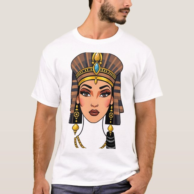 Camiseta Ilustracion Queen Cleopatra de Egipto (Anverso)