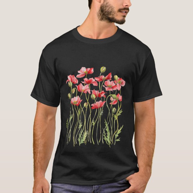 Camiseta Ilustracion Red Poppies (Anverso)