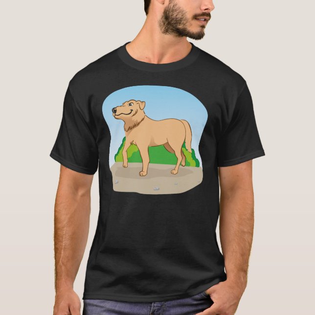 Camiseta Ilustracion representando a un perro labrador cami (Anverso)