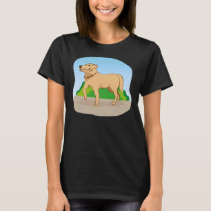 Camiseta Ilustracion representando a un perro labrador cami