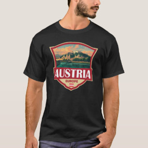 Camiseta Ilustración retro de Austria Insignia
