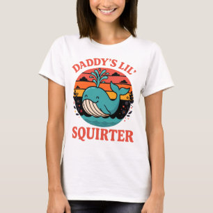 Camiseta Ilustración Retro de Ballena 'Daddy's Lil Squirter