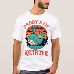 Camiseta Ilustración Retro de Ballena 'Daddy's Lil Squirter