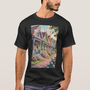 Camiseta Ilustración retro de Martha's Vineyard Massachuset