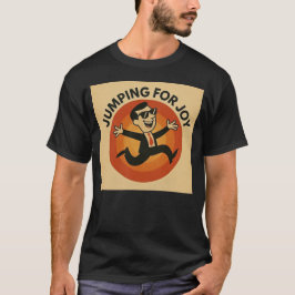 Camiseta Ilustración Retro de Salto Feliz Personaje