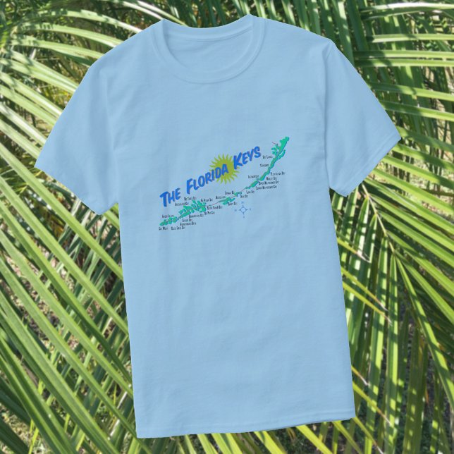 Camiseta Ilustracion retro del mapa de claves de Florida (Subido por el creador)