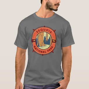 Camiseta Ilustracion Retro del Parque Nacional Sequoia