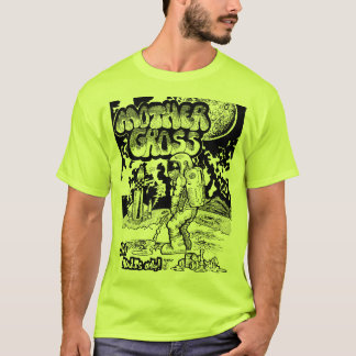 Camiseta Ilustración retro divertida de astronauta en la Lu