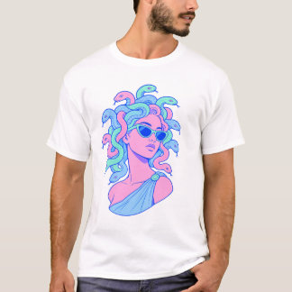 Camiseta Ilustración Retro-Pop de Medusa – Gafas de sol pas
