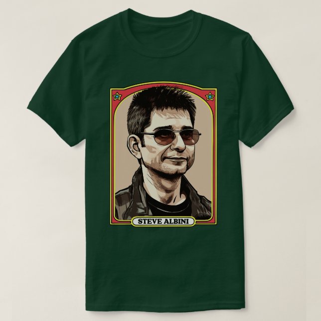 Camiseta Ilustracion Retro Steve Albini (Diseño del anverso)