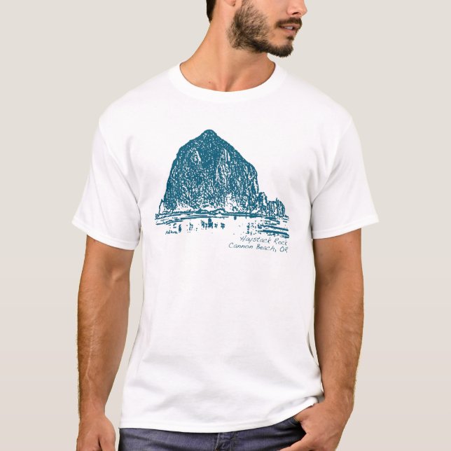 Camiseta Ilustracion roca Haystack (Anverso)