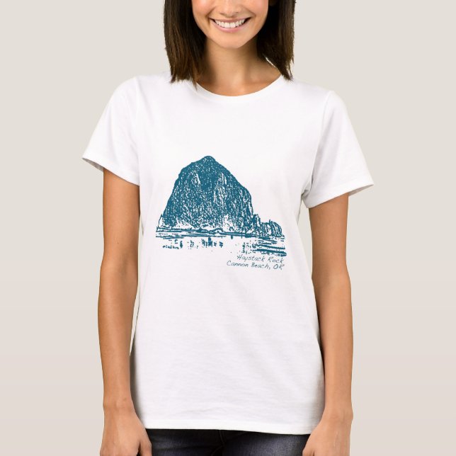 Camiseta Ilustracion roca Haystack (Anverso)