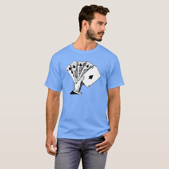 Camiseta Ilustracion Royal Flush Vintage (Anverso completo)