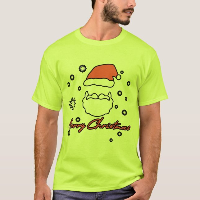 Camiseta ilustracion Santa con aspecto y diseño personaliza (Anverso)