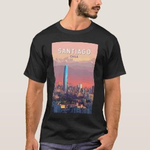 Camiseta Ilustracion Santiago Chile Viaje de arte