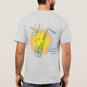 Camiseta Ilustracion saxofón Guay Moderno Art Saxofonista