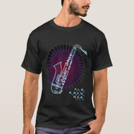Camiseta Ilustracion saxofón Guay Moderno Art Saxofonista