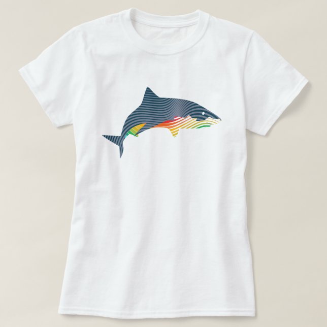 Camiseta Ilustracion Shark Swoosh (Diseño del anverso)