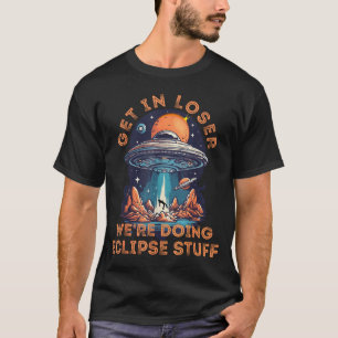Camiseta Ilustración Solar de Abducción Alienígena Get Lose
