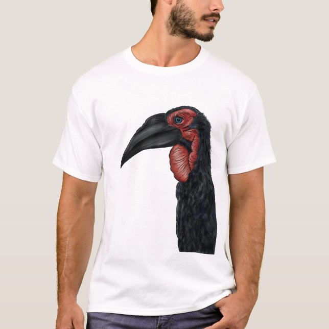 Camiseta Ilustracion Southern Ground Hornbill (Anverso)