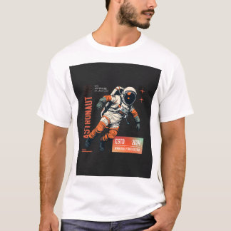Camiseta Ilustracion Spacewalk retro astronauta - Vintage