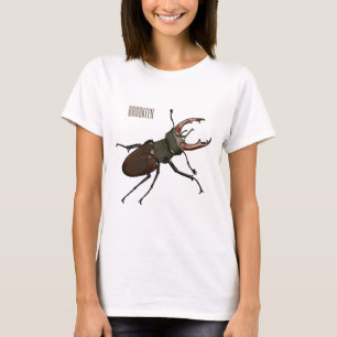 Camiseta Ilustracion Stag beetle personalizado