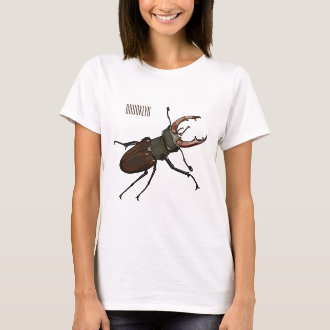 Camiseta Ilustracion Stag beetle personalizado (Anverso)