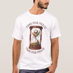 Camiseta Ilustración surrealista de reloj de arena globo Ti