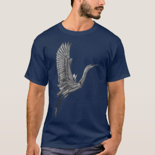 Camiseta Ilustracion Tai Chi White Flying Crane Qi Gong