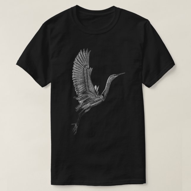 Camiseta Ilustracion Tai Chi White Flying Crane Qi Gong (Diseño del anverso)