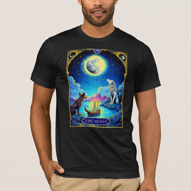 Camiseta Ilustracion Tarot Card, La Luna (Anverso)