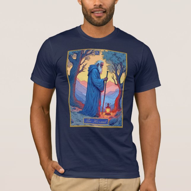 Camiseta Ilustracion Tarot Card, The Hermit (Anverso)