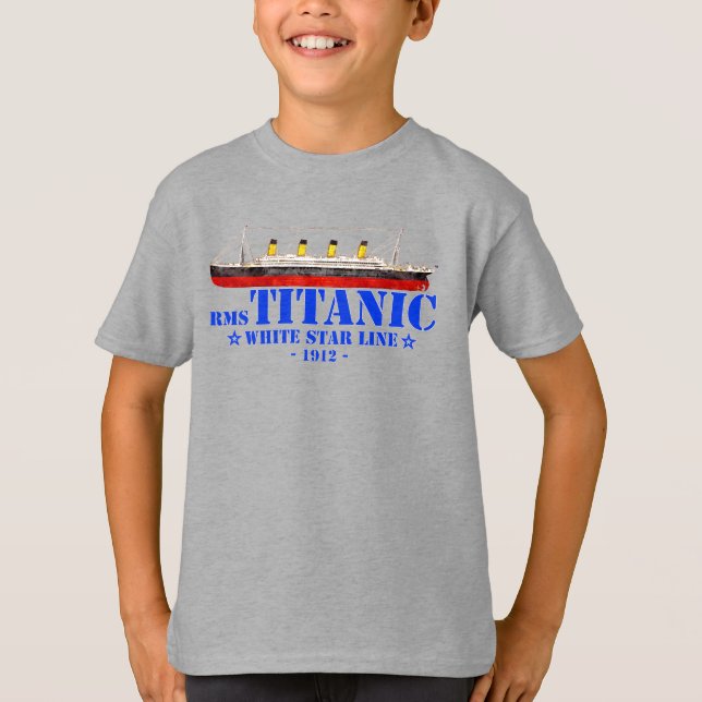 Camiseta ILUSTRACION Titanic RMS - Línea Estrella Blanca 19 (Anverso)