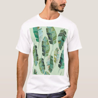 Camiseta Ilustracion tropical de plantas bananeras de moda