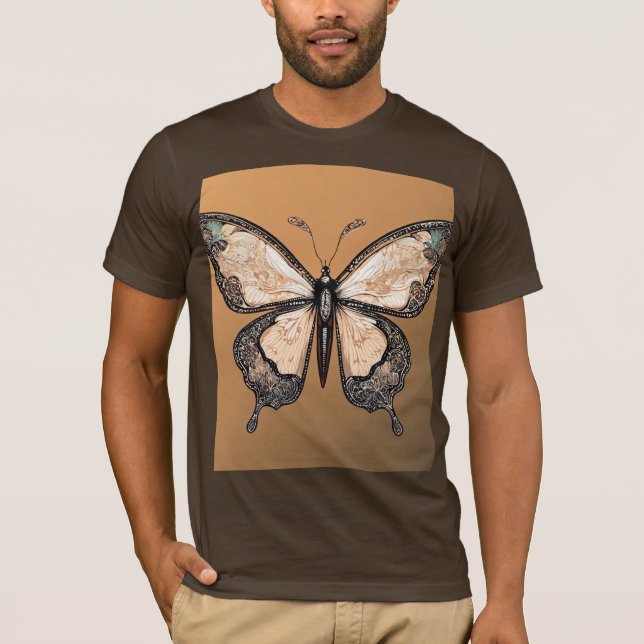 Camiseta Ilustracion vectorial de camisetas, mariposa mínim (Anverso)