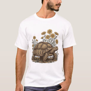 Camiseta Ilustración vectorial de tortuga terrestre y marga